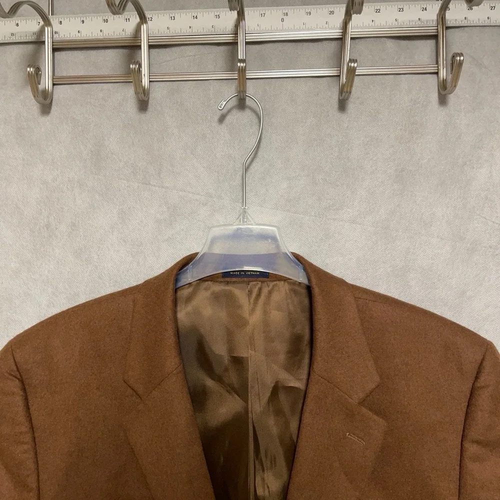 Club Room Blazer Men's 44R Brown Cashmere 2B Winter Flannel Academia Coat Luxury